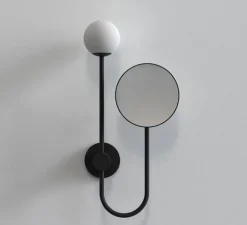 Applique*Astro Applique de salle de bain, miroir, Orb, , IP44, L21cm, H43,4cm - Lighting noir mat