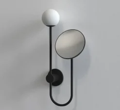 Applique*Astro Applique de salle de bain, miroir, Orb, , IP44, L21cm, H43,4cm - Lighting noir mat
