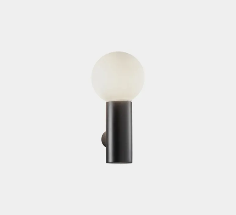 Applique*LEDS C4 Applique de salle de bain, Mist simple, , IP44, Ø10cm, H20cm - Noir