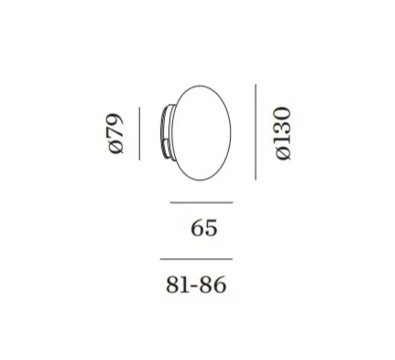 Applique*Wever&Ducré Applique de salle de bain, Perlez Clip 1.0, , IP44, LED, dim, 3000K, 550 lm, Ø13cm, H6,5cm - blanc