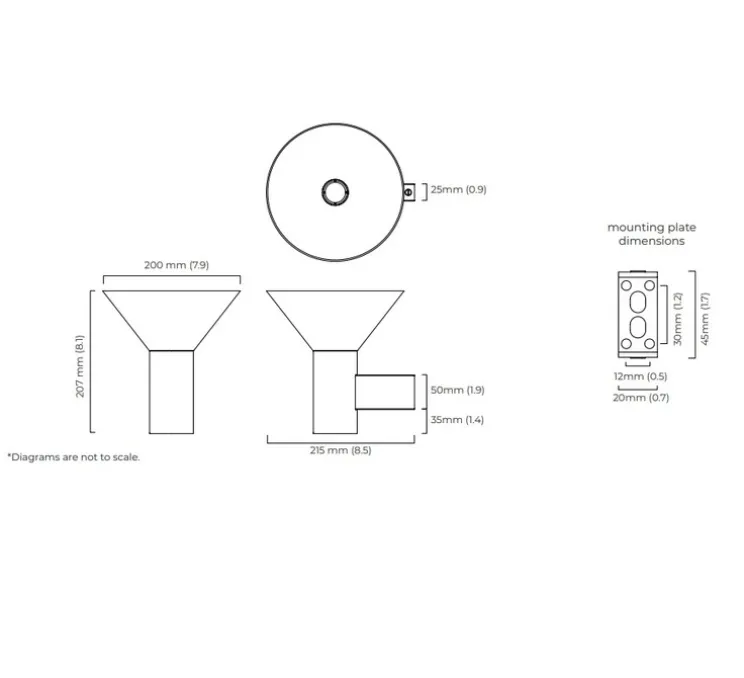 Applique de salle de bain, Torres, bronze et albâtre, IP44, L20cm, H20,7cm - CTO lighting
