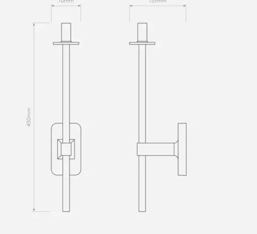 Applique de salle de bain, Tacoma Single Grande, noir mat, abat-jour Tacoma Glass, opalin, IP44, L13,5cm, H53,2cm - Astro Lighting