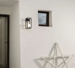 Applique d'extérieur, Abachina, noir, IP44, LED, 3000k, 410 lm, L14cm, H32cm - Karman