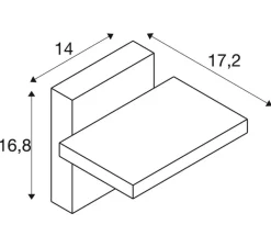 Applique*SLV Applique d'extérieur, Abridor, , IP65, LED, 2200-2700K, 650 lm, L17,2cm, H16,8cm - anthracite