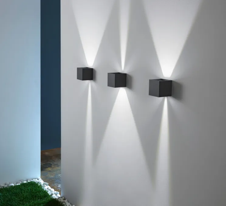 Applique d'extérieur, Alfa, anthracite, IP54, LED, 3000-4000K, 1800 lm, L12cm, H12cm - Nedgis