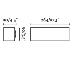 Applique*Faro Applique d'extérieur, Ancora, , IP44, L26cm, H9cm - noir
