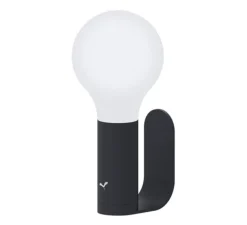 Applique*Fermob Applique d'extérieur, APLÔ, , IP54, LED, 70lm, 3000 à 6000K, Ø16,5cm, H36cm - carbone