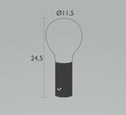 Applique*Fermob Applique d'extérieur, APLÔ, , IP54, LED, 3000 à 6000K, 70lm, L16,5cm, H36cm - miel