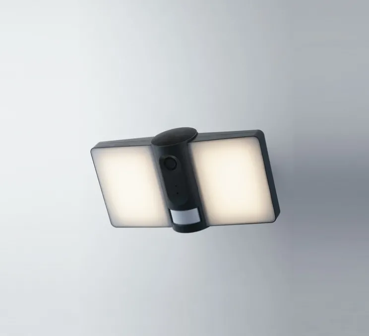 Applique d'extérieur avec caméra de surveillance intégrée, Vysor, anthracite, IP54, LED, 4000K, 2640 lm, L26,5cm, H13,2cm - Nedgis