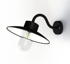 Applique*Roger Pradier Applique d'extérieur, Belcour, modèle n°1, , IP44, L32cm, H26,7cm - noir