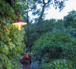 Applique*Roger Pradier Applique d'extérieur, Belcour N° 9, , IP44, L32cm, H38,5cm - rouge signalisation