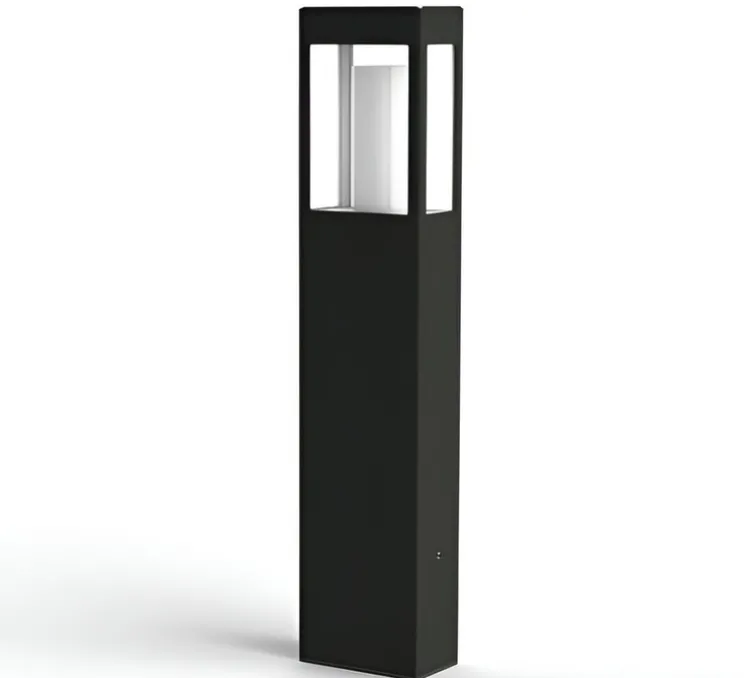 Applique d'extérieur, Brick² modèle n°3, gris anthracite, verre clair, IP44, L17cm, H80cm - Roger Pradier