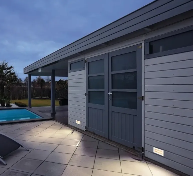 Applique*SLV Applique d'extérieur, BRICK, , IP65, LED, 3000K, 950 lm, L21cm, H9,1cm - noir