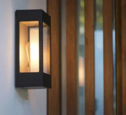 Applique*Roger Pradier Applique d'extérieur, Brick N° 1, , IP44, L16,9cm, H30,3cm - Noir velours