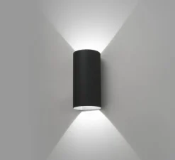 Applique*Faro Applique d'extérieur, Bruc, , 830 lm, 3000k, LED, L12cm, H24cm - Gris foncé