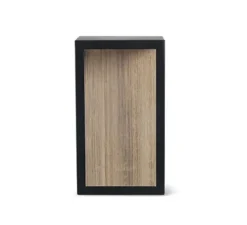 Applique*Ethimo Applique d'extérieur, Carré, , IP44, LED, 2700K, 1650lm, L20cm, H35cm - bois, noir