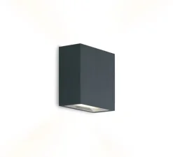 Applique*Wever&Ducré Applique d'extérieur, Central Outdoor 2.0, anthracite, IP65, LED, dim, 3000K, 660 lm, L9,8cm, H9,8cm - gris
