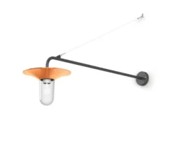 Applique*Roger Pradier Applique d'extérieur, Cooper N° 3, , IP65, L30,2cm, H78,2cm - verre clair Cuivre vernis sans patine 084