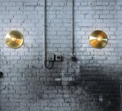 Applique d'extérieur, Cooper N° 1, verre clair laiton brossé 075, IP65, L30,2cm, H30,2cm - Roger Pradier