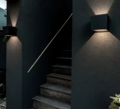 Applique*Light Point Applique d'extérieur, CUBE XL Up&Down, , IP54, LED, 3000K, 1080lm, Ø15cm, H15cm - noir