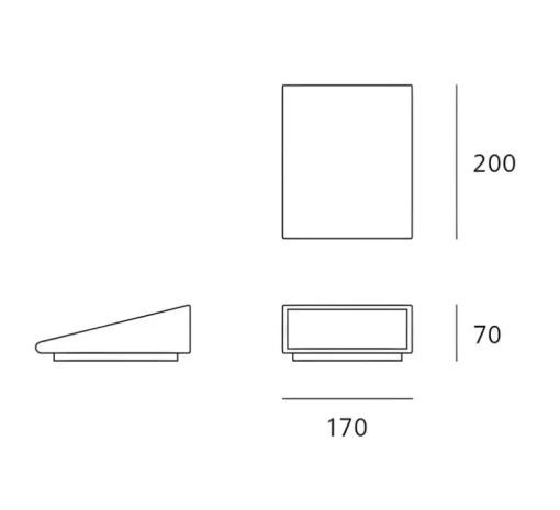 Applique d'extérieur, Cuneo Wall/Floor, rouille, 3000K, IP65, 1022lm, L17cm, H20cm -Artemide