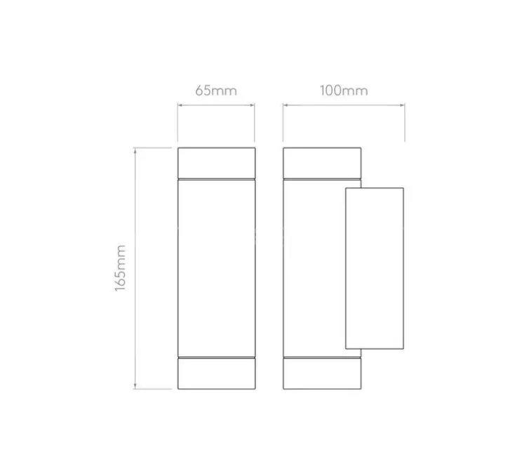 Applique d'extérieur, Dartmouth Twin, LED, noir, IP54, 3000K, 542lm, L6,5cm, H16,5cm - Astro