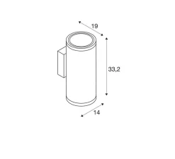 Applique d'extérieur, Enola round L, anthracite, IP65, LED, 3000-4000K, 6000 lm, L14cm, H33.2 cm - SLV