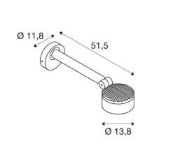 Applique d'extérieur, ESKINA D, noir, IP65, LED, dim, 3000/4000kK, 1000 lm, Ø13,8cm, H51,5cm - SLV