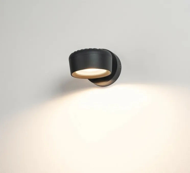 Applique d'extérieur, ESKINA SPOT, noir, IP65,LED, 3000K, 1000lm, Ø13,8cm, H13,8cm - SLV