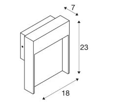 Applique d'extérieur, Flatt sensor, anthracite, IP54, LED, 3000K/4000K, 530lm, L18cm, H23cm - Slv