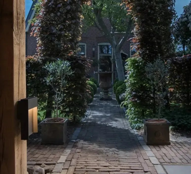 Applique*SLV Applique d'extérieur, Flatt, , IP65, LED, K, 460lm, Ø18cm, H23cm - noir