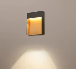 Applique*SLV Applique d'extérieur, Flatt, , IP65, LED, K, 460lm, Ø18cm, H23cm - noir