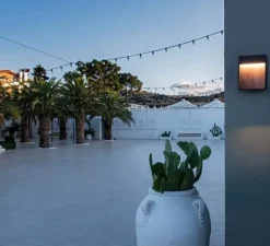 Applique*SLV Applique d'extérieur, Flatt, , IP65, LED, K, 500lm, Ø18cm, H23cm - noir