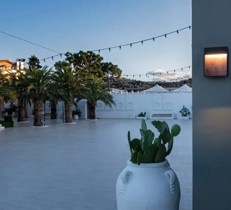 Applique*SLV Applique d'extérieur, Flatt, , IP65, LED, K, 500lm, Ø18cm, H23cm - noir