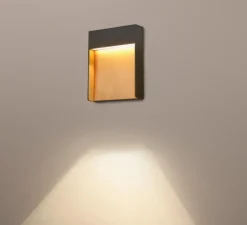 Applique*SLV Applique d'extérieur, Flatt, , IP65, LED, K, 500lm, Ø18cm, H23cm - noir