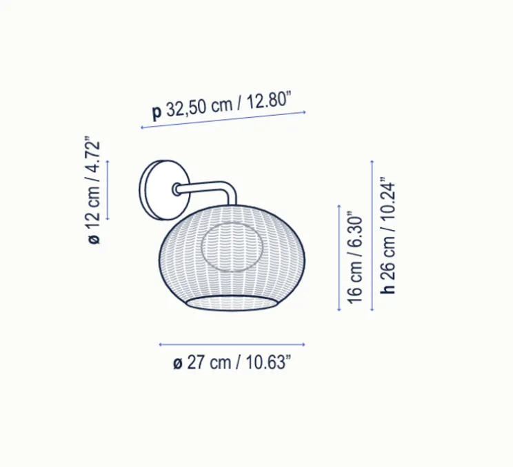 Applique d'extérieur, Garota A/01, blanc, IP66, LED, 2700K, 1122lm, Ø27cm, H75cm - Bover