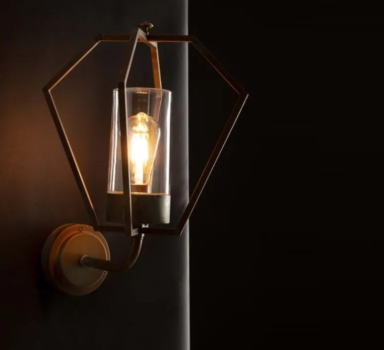 Applique*Moretti Luce Applique d'extérieur, Gemstone 3450, , IP44, L33cm, H48cm - Laiton vieilli