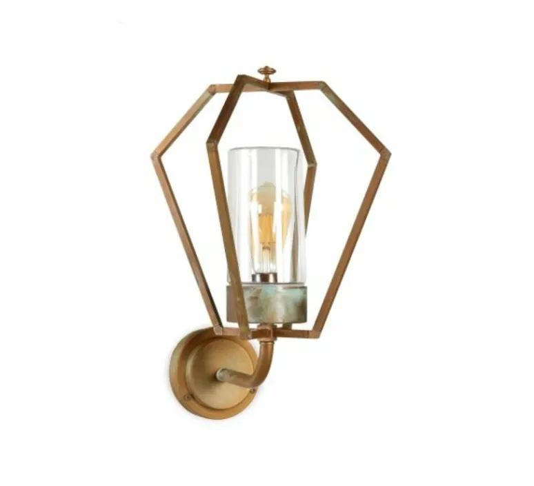 Applique*Moretti Luce Applique d'extérieur, Gemstone 3450, , IP44, L33cm, H48cm - Laiton vieilli