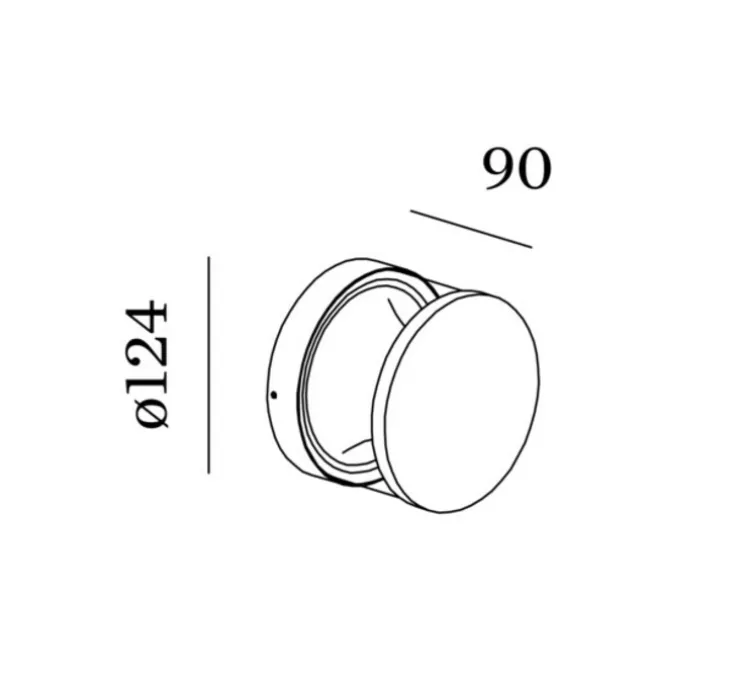 Applique d'extérieur, Getton 2.0, anthracite, IP65, LED, dim, 3000K, 755 lm, Ø12,4cm, P9cm - Wever&Ducré