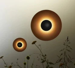 Applique*Marset Applique d'extérieur, Ginger 60C, , IP65, LED, dim, 2700K, 2933 lm, Ø60cm, P16,4cm - Marron rouille