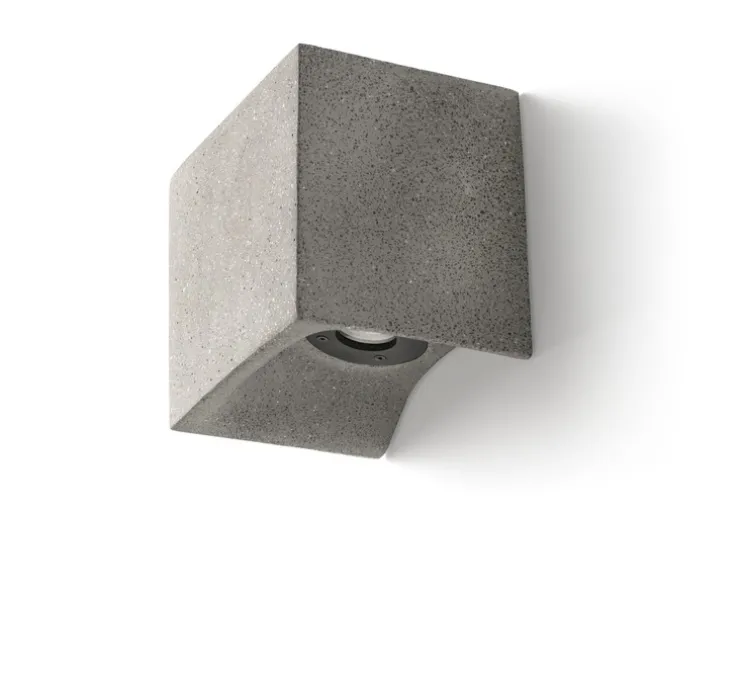 Applique d'extérieur, Grot 160, béton, IP55, LED, 2700K, 122 lm, L16cm, H12cm - Faro