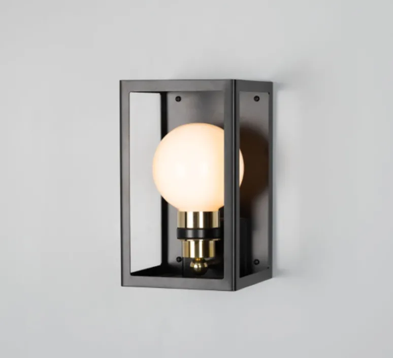 Applique*Mullan Lighting Applique d'extérieur, Hamilton, , IP65, Ø16cm, H27cm - noir et or