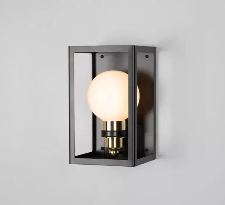 Applique*Mullan Lighting Applique d'extérieur, Hamilton, , IP65, Ø16cm, H27cm - noir et or