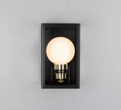 Applique*Mullan Lighting Applique d'extérieur, Hamilton, , IP65, Ø16cm, H27cm - noir et or