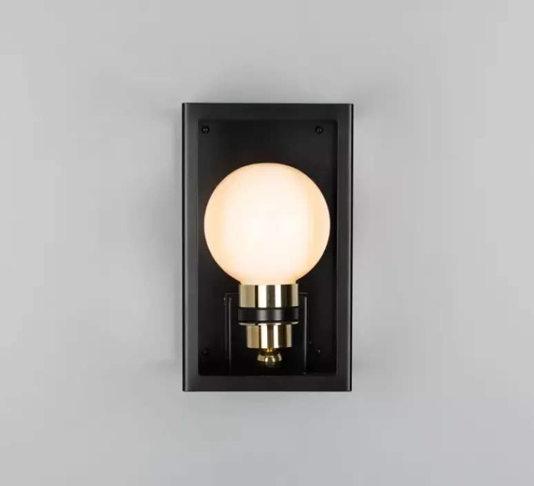 Applique*Mullan Lighting Applique d'extérieur, Hamilton, , IP65, Ø16cm, H27cm - noir et or