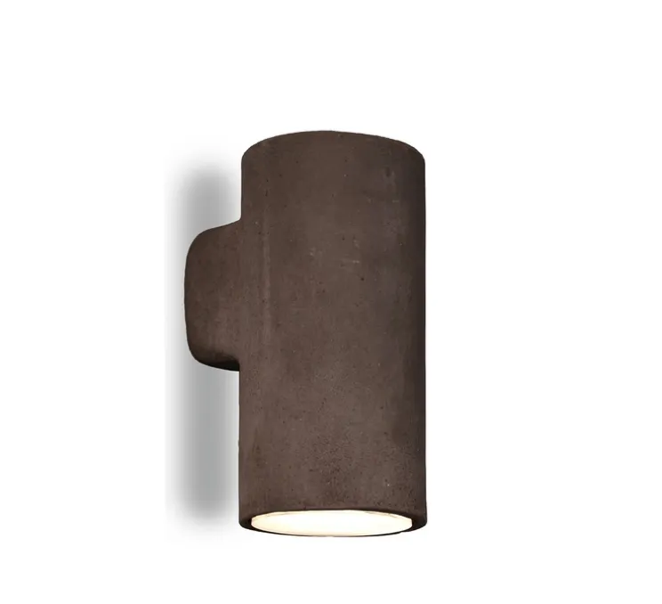 Applique d'extérieur, Hans, argile noir, IP55, Ø13cm, H19cm - Toscot