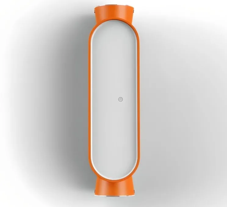 Applique d'extérieur, Ibuk N°1, blanc et orange, IP65, LED, 3000K, 980 lm, L9,9cm, H37,7cm - Roger Pradier