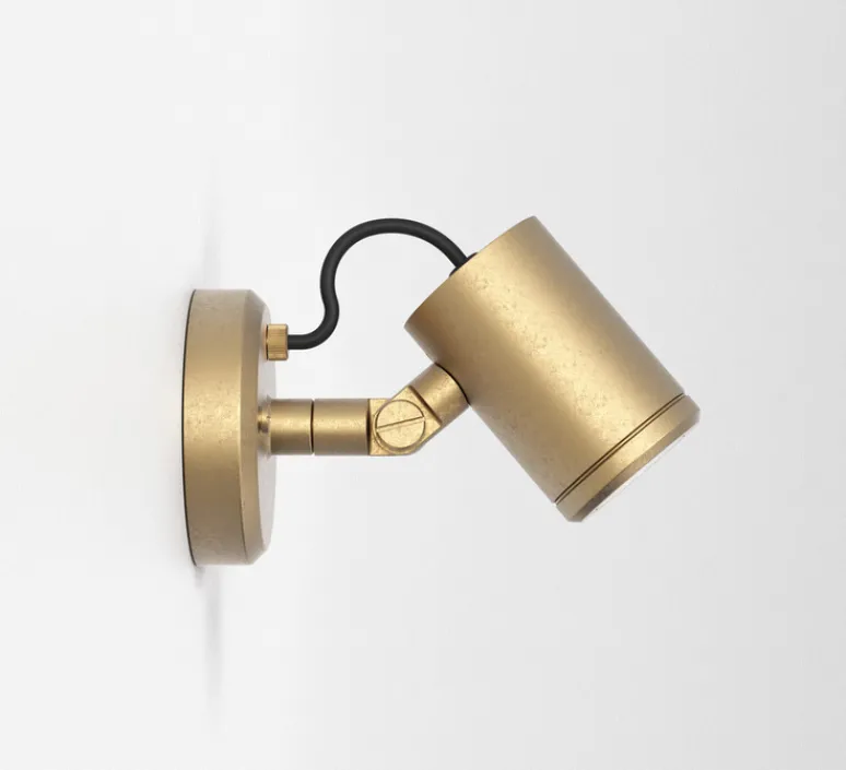 Applique*Astro Applique d'extérieur, Jura Single Spot, laiton massif, IP65, L12cm, H15,5cm - métal, laiton