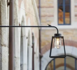 Applique*Roger Pradier Applique d'extérieur, Lampiok 1 n°6, noir, IP65, L22,4cm, H9,41cm - gris noir, verre clair