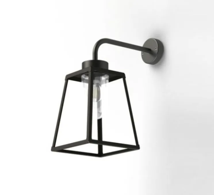 Applique d'extérieur, Lampiok 1 n°5, gris noir, verre clair, IP65, L22,4cm, H46,3cm - Roger Pradier